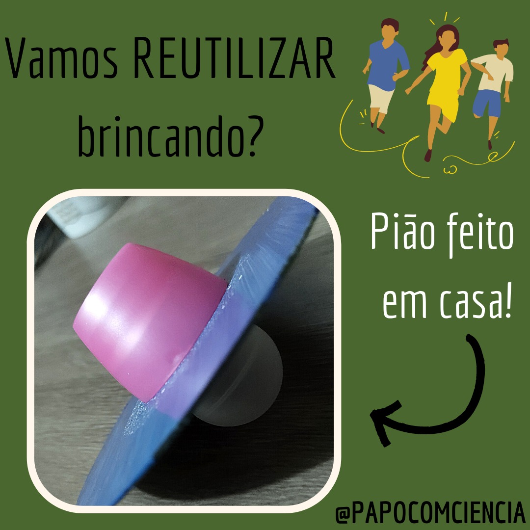 Pião feito com CD 